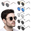 New Vintage Round Steampunk Sunglasses Flip-Up UV Protection
